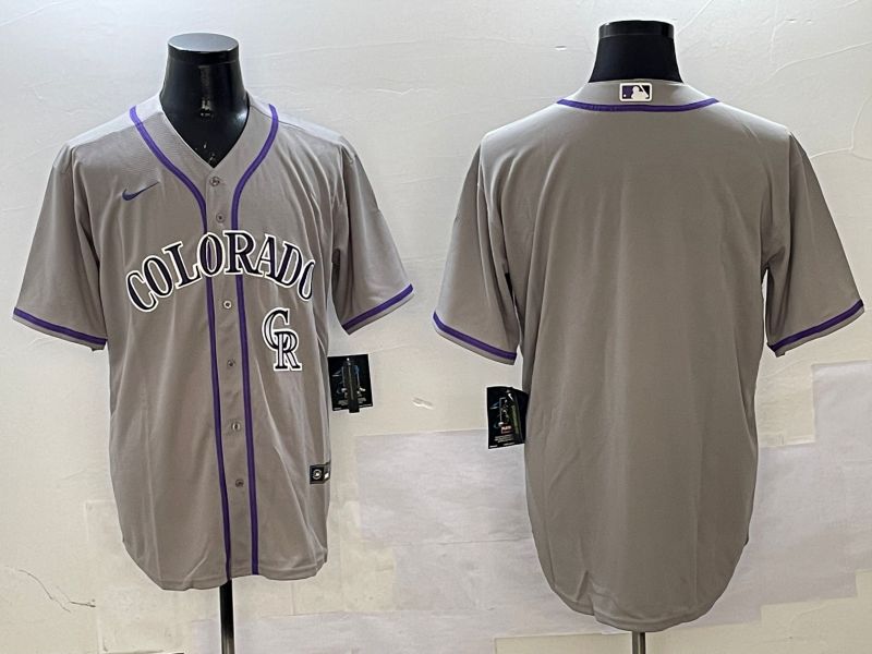Men Colorado Rockies Blank Grey Game 2025 Nike MLB Jersey style 2->colorado rockies->MLB Jersey